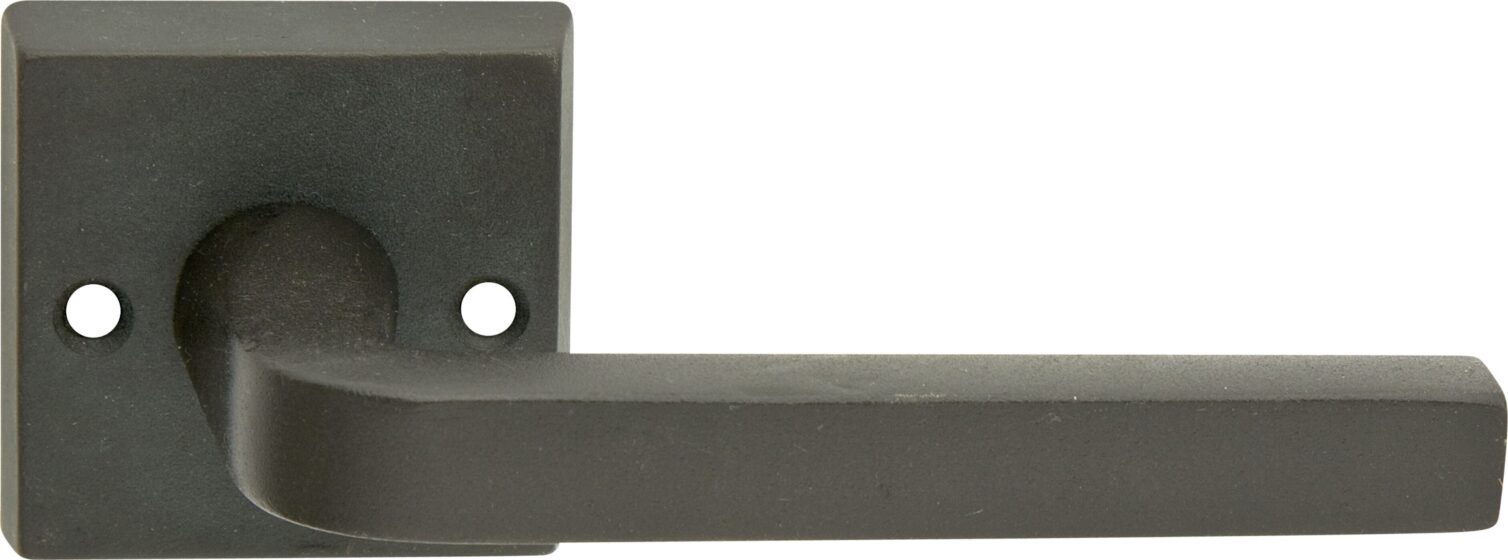 PAAR DEURKLINK MILANO/ R12-DIN-38mm ZWART BRONS (BLK) zonder BB