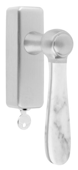 LZ100 DKLOCK O satin stainless steel carrara marble