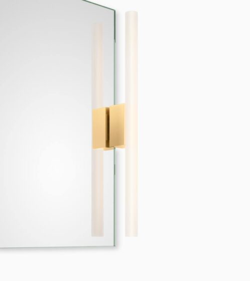 OMEGA 1 Clip-on light for mirror - gold matt