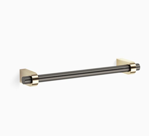 CENTURY HTE40 Towel rail 40 cm single - dark bronze / gold matt