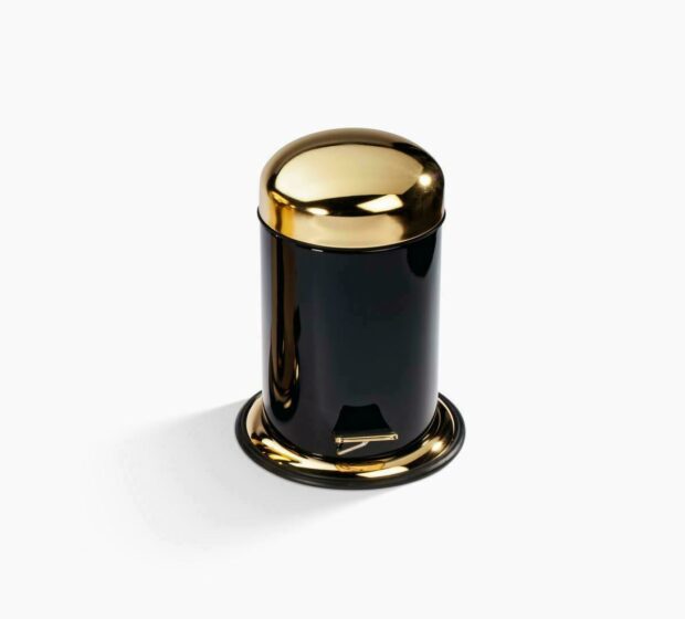 TE 30 Pedal bin - black / gold