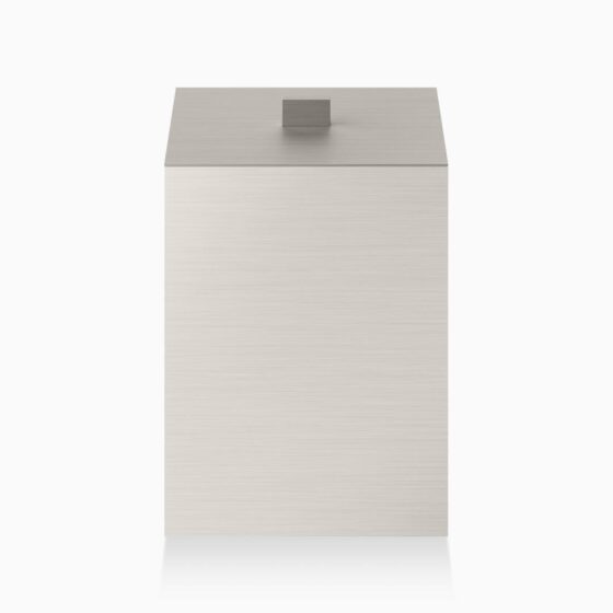 DW 75 Paper bin with cover - nickel satin