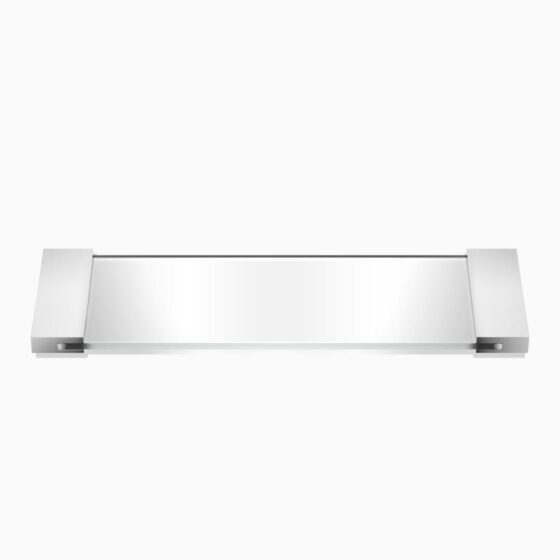 TAB 34 Tray small - chrome / glass opal