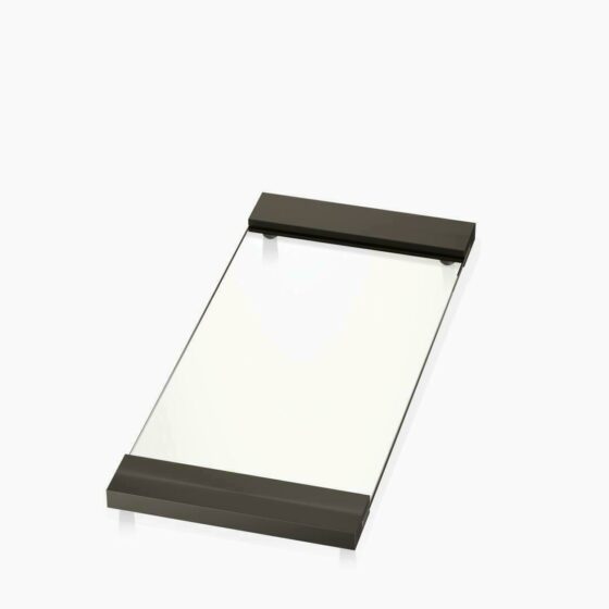 TAB 37 Tray large - dark bronze / clear glass