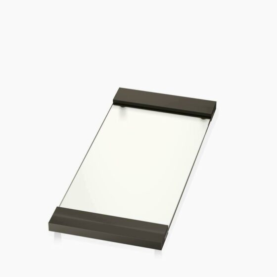 TAB 37 Tray large - dark bronze / glass opal