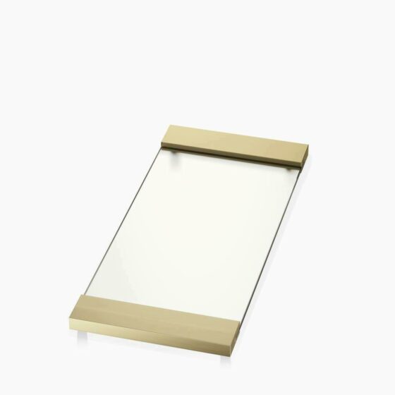 TAB 37 Tray large - gold matt / glass opal