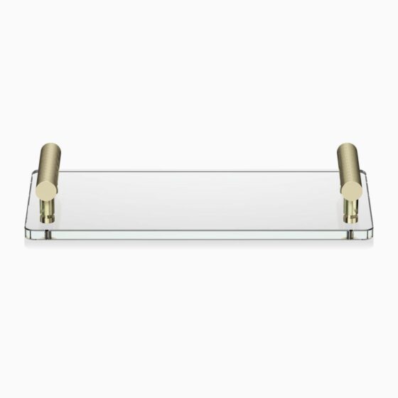 CLUB TAB Tray - gold matt / glass clear