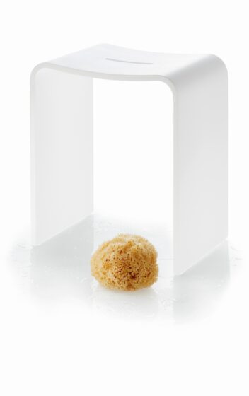 STONE STOOL Shower Stool - white matt