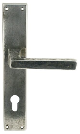 PAAR DEURKLINK MG2131 ZILVER (BS) op Plaat 145mm !AXE!