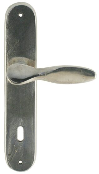 PAAR DEURKLINK MG3041 ZILVER (BS) op Plaat !AXE!