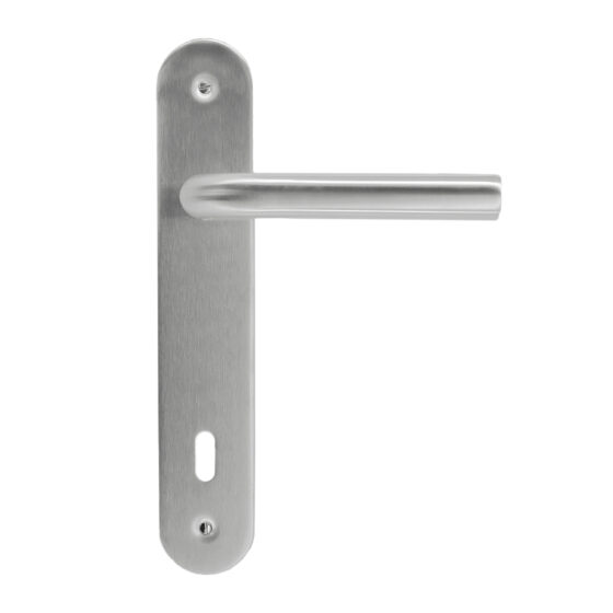 DEURKRUK PRO L SHAPE 19MM INOX PLUS PLAAT+KEY 110MM