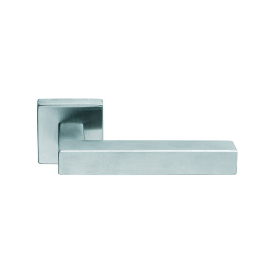 PAAR DEURKLINK ALFA 220 51-Q/ INOX MAT (INOX S) zonder BB