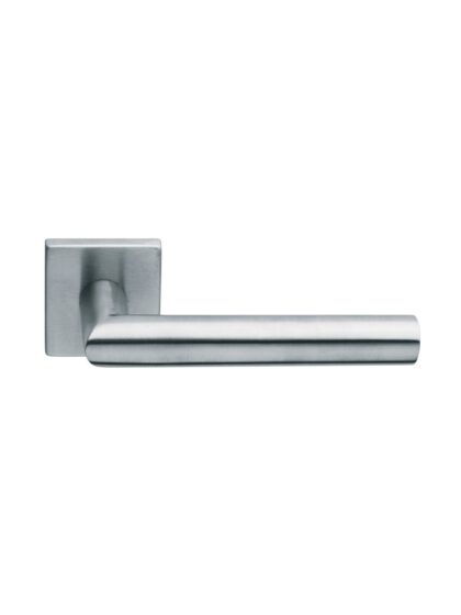 PAAR DEURKLINK LUCIA SQUARE 5100 51-Q/ INOX MAT (INOX S) zonder BB